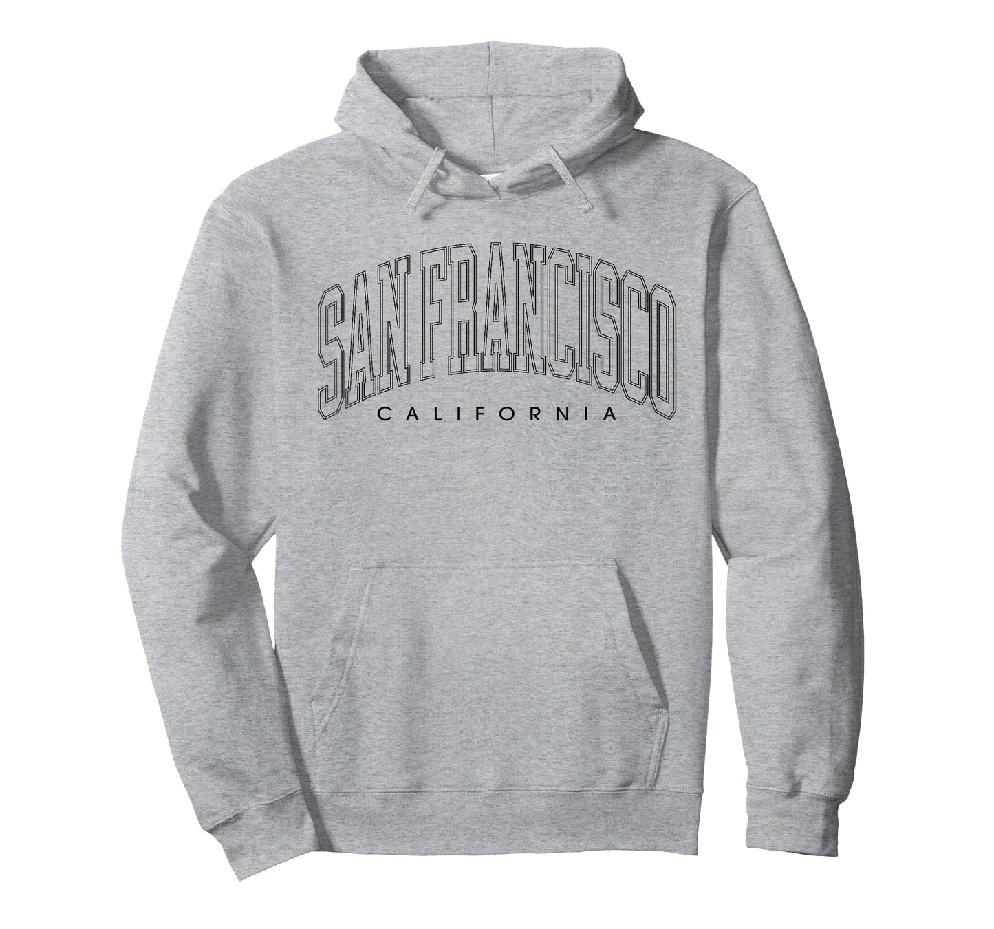 Vintage San Francisco Retro California Travel Souvenir T-Shirt - Grey, Letter Print, Crew Neck, Unisex, Short Sleeve, Classic Fit, All Seasons, Retro Design Lovers, Small