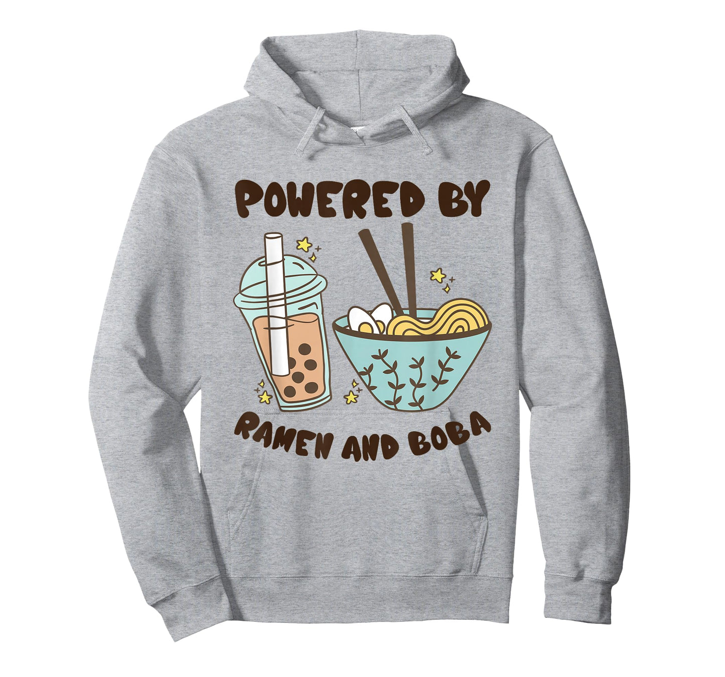 Powered By Ramen And Boba Tea Japanese Food Anime T-Shirt