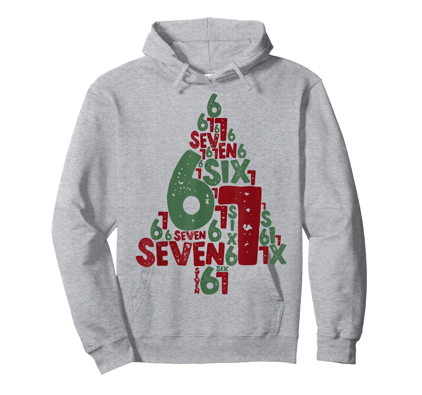 67 Christmas Tree Candy Cane Holiday Six Seven Meme Brainrot T-Shirt