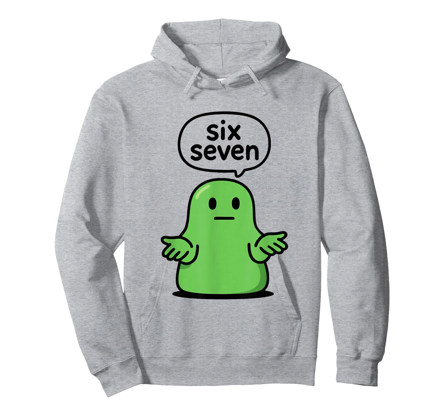 67 Six Seven 6-7 Green Blob Slime - Funny Kids Brainrot Meme T-Shirt