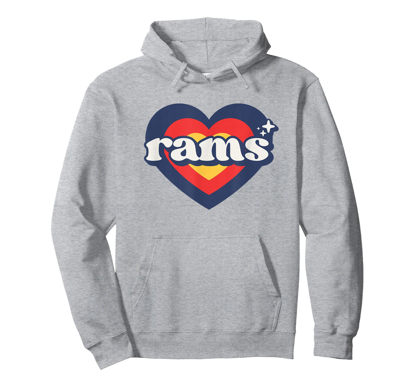 Vintage Rams High School Go Rams Pride Heart T-Shirt