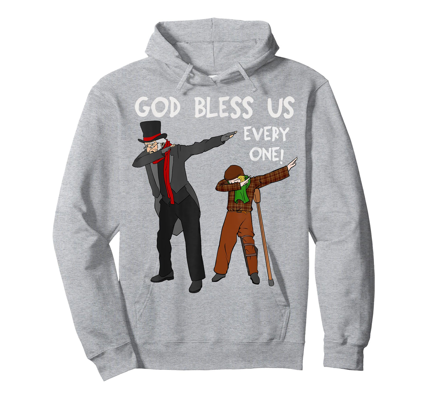 God Bless Us Everyone Dabbing Tiny Tim & Scrooge Christmas T-Shirt
