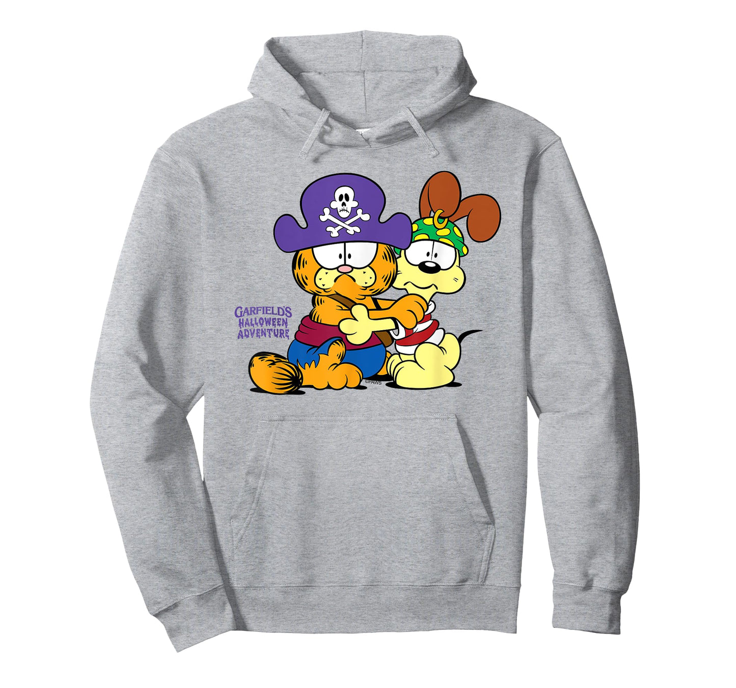 Garfield Pirate Garfield and Odie Scared Halloween Cat T-Shirt