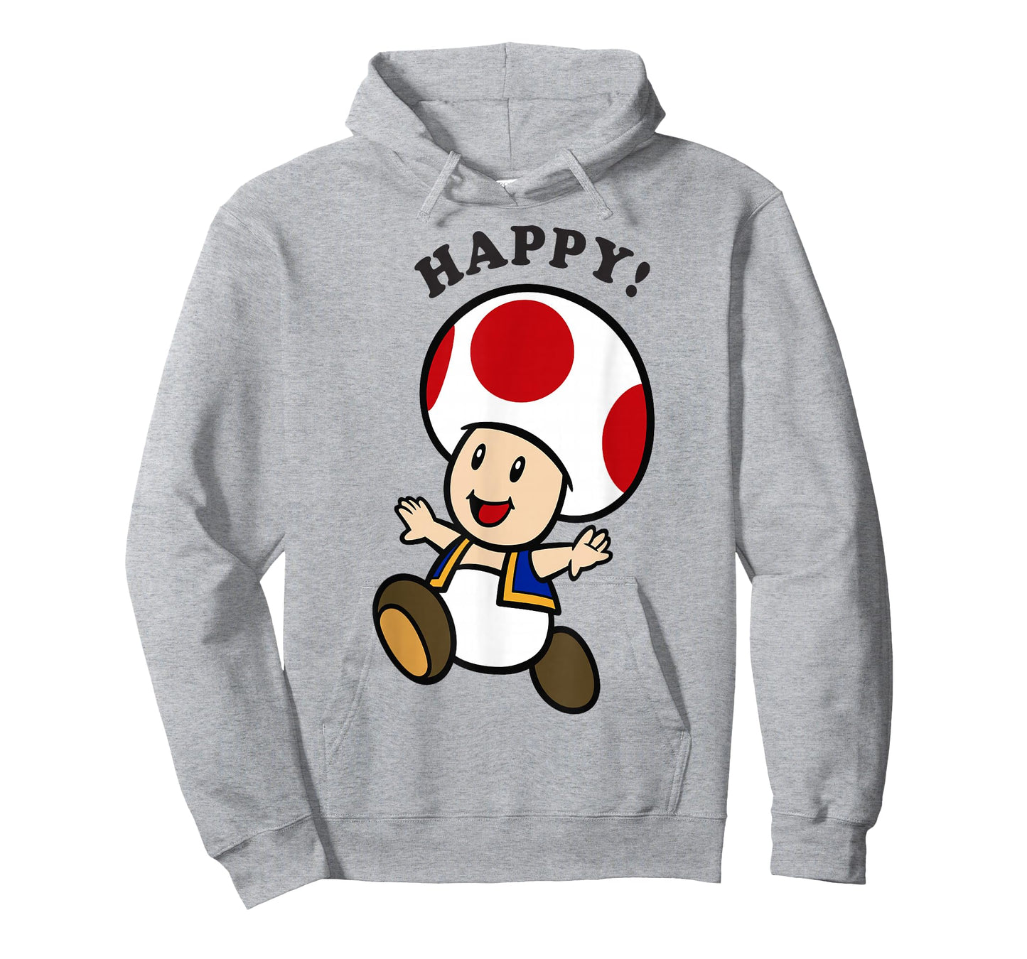 Nintendo Super Mario Toad Stay Happy Text Portrait T-Shirt