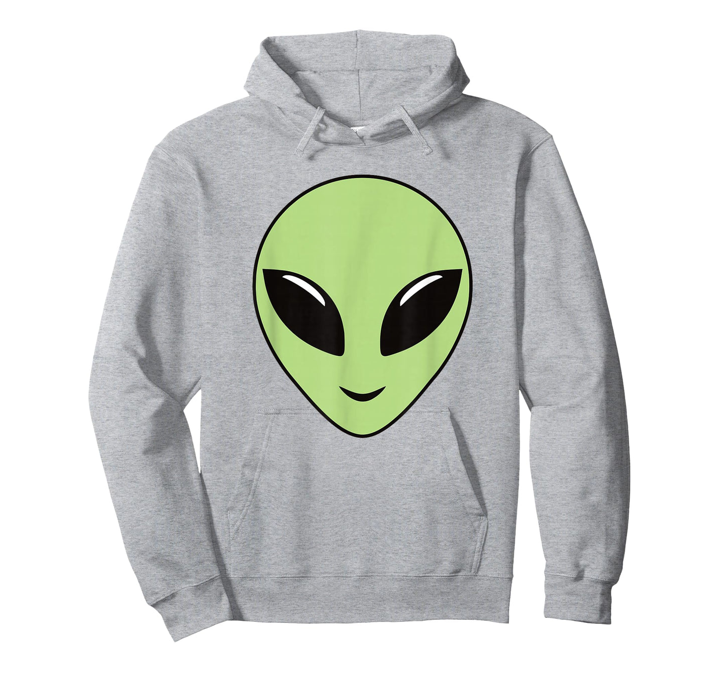 Green Alien Head Cute Funny Happy Face Alien Men Women Kids T-Shirt