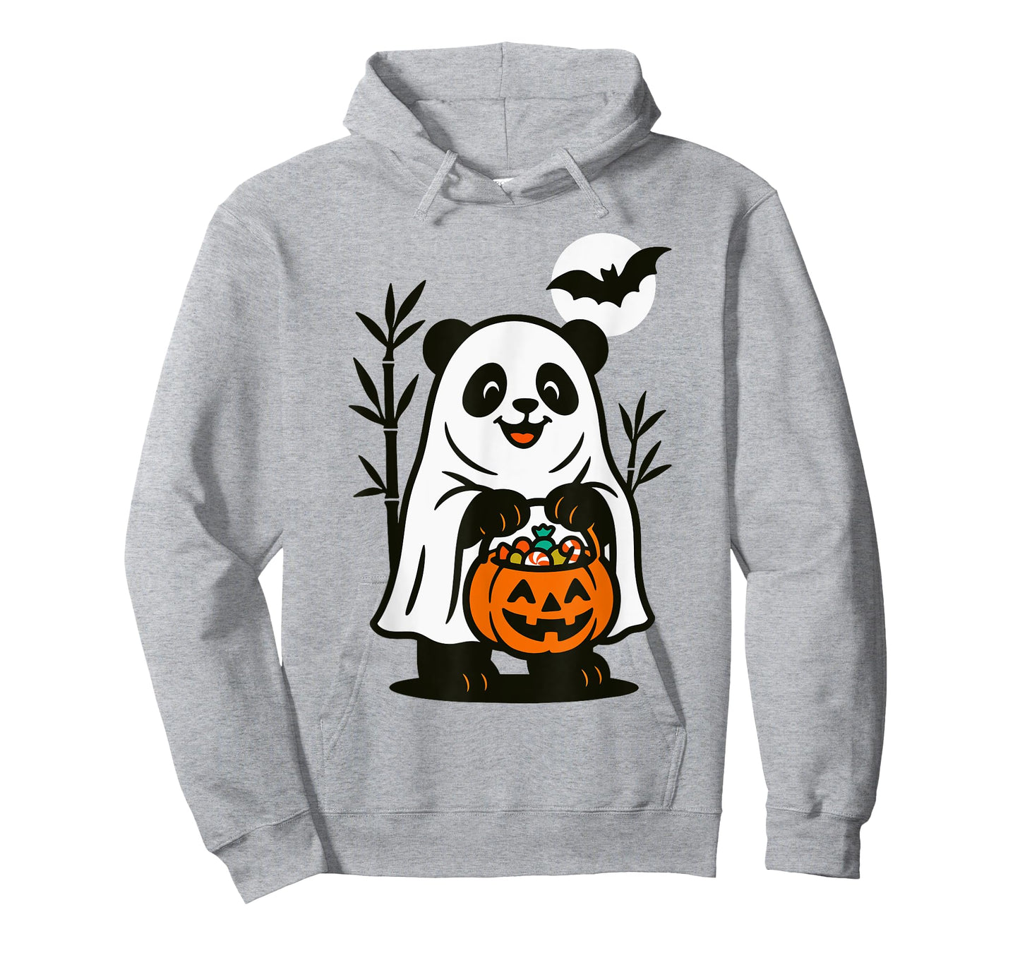 Cute Ghost Halloween Men Women Kids Funny Panda T-Shirt