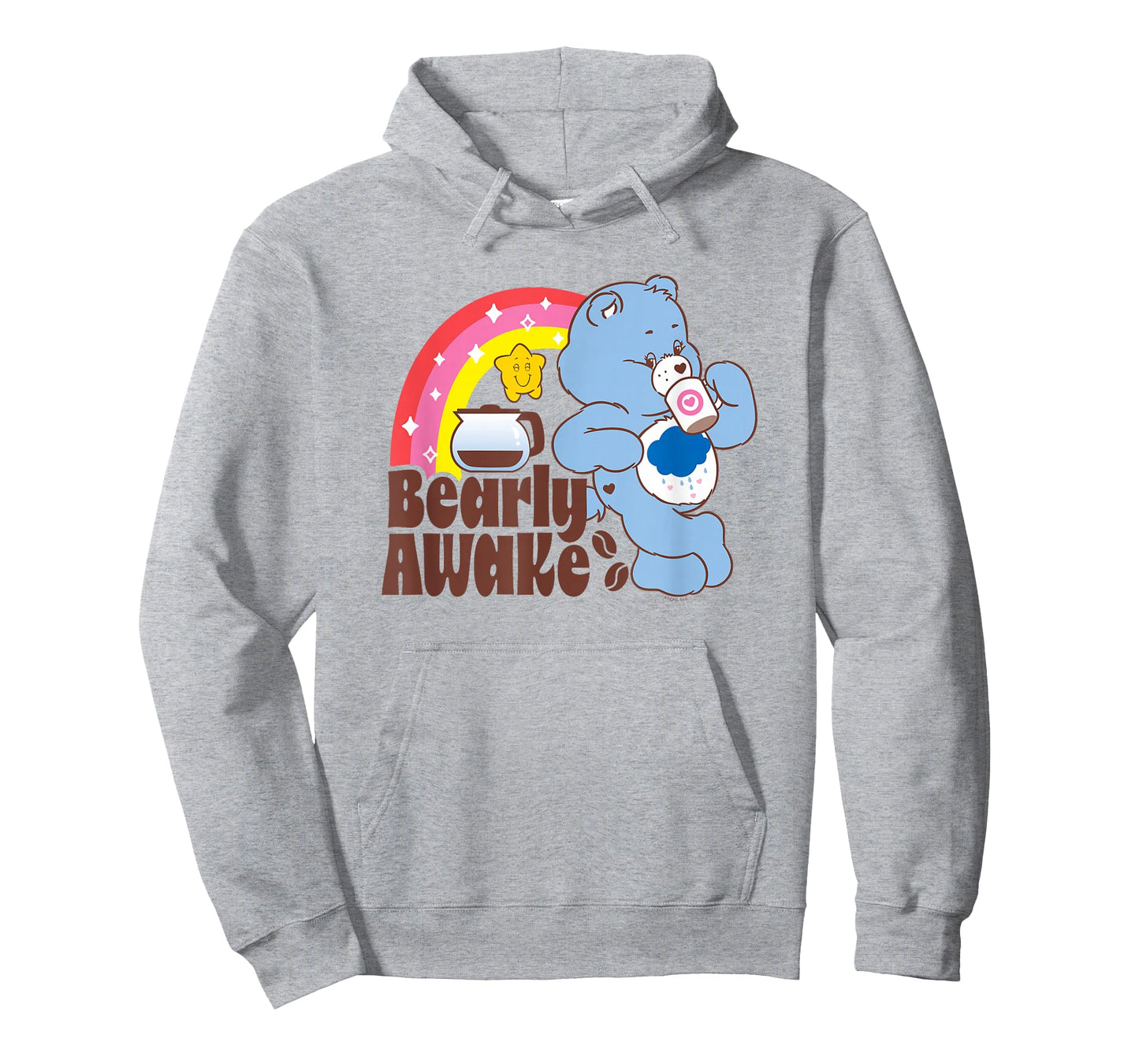 Care Bears Grumpy Bear Bearly Awake Coffee Fan Cartoon T-Shirt