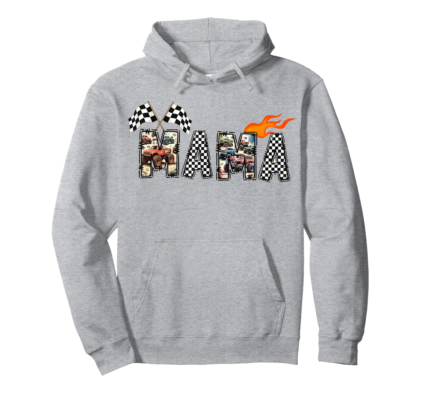 Mama Retro Monster Truck Family Crew Birthday Matching T-Shirt