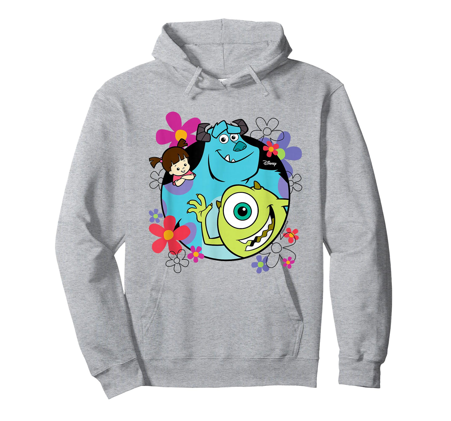 Monsters Inc - Sully Mike Wazoski Boo Floral Circle Group T-Shirt