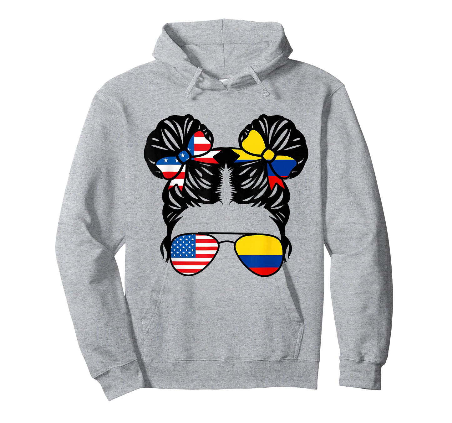 Half American Half Colombian Girl USA Colombia Flag Patriot T-Shirt Small