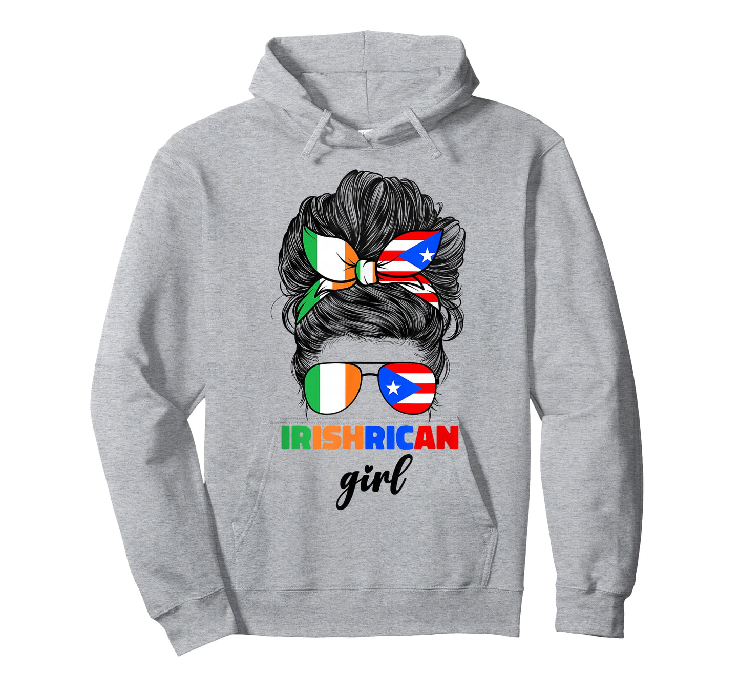 Half Irish And Puerto Rican Rico Ireland Flag Girl For Women T-Shirt