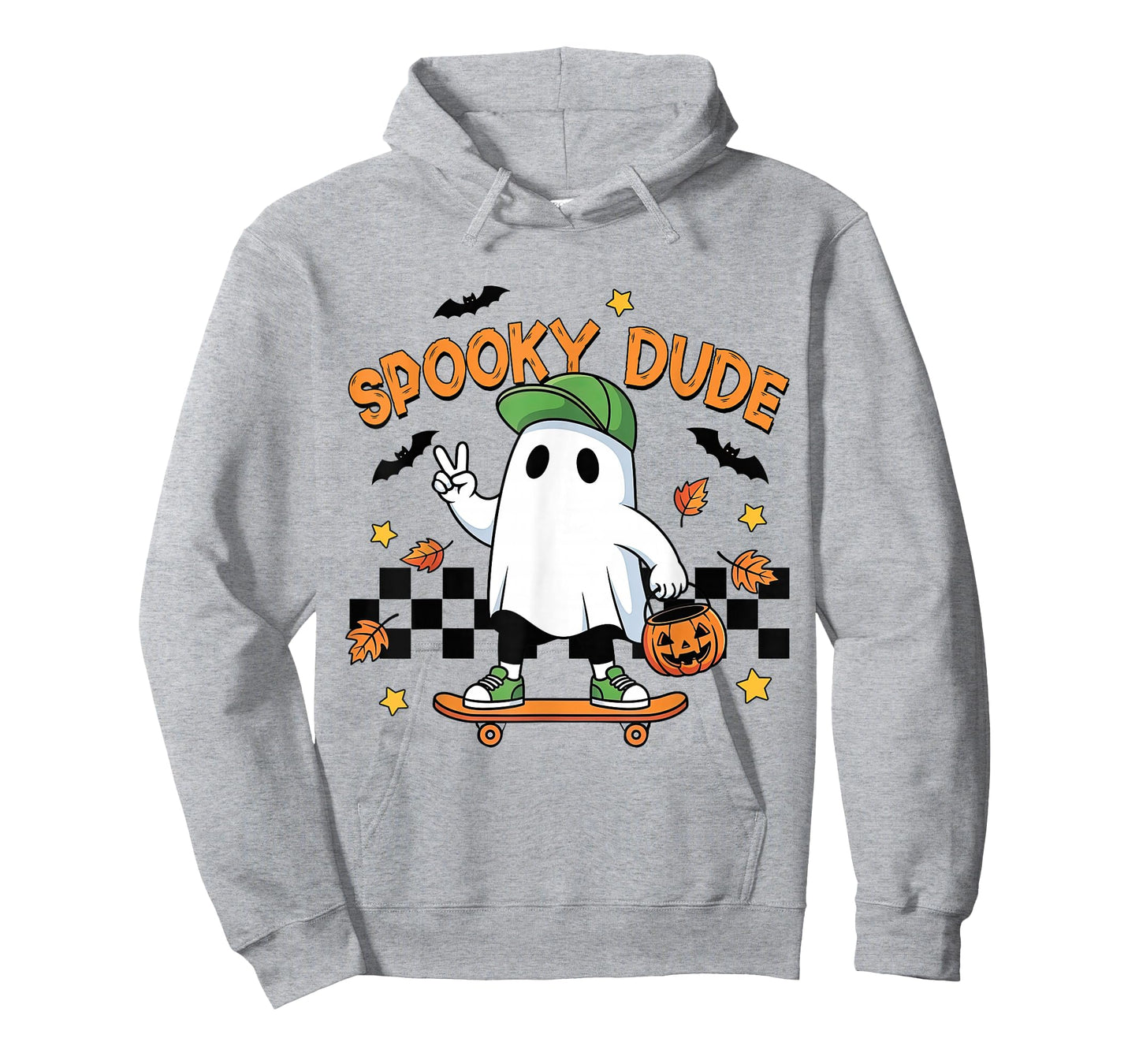 Spooky Dude Ghost Halloween Fall Pumpkin Season Boys Kids T-Shirt