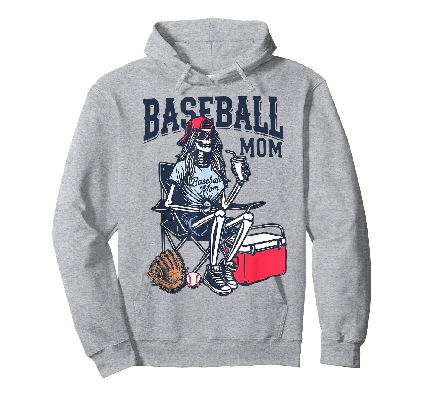 Baseball Mom Skeleton Halloween Baseball Game Day Mother Day T-Shirt