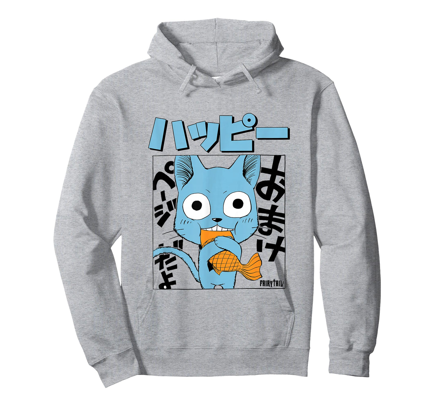 Fairy Tail Manga Happy Eating Fish T-Shirt