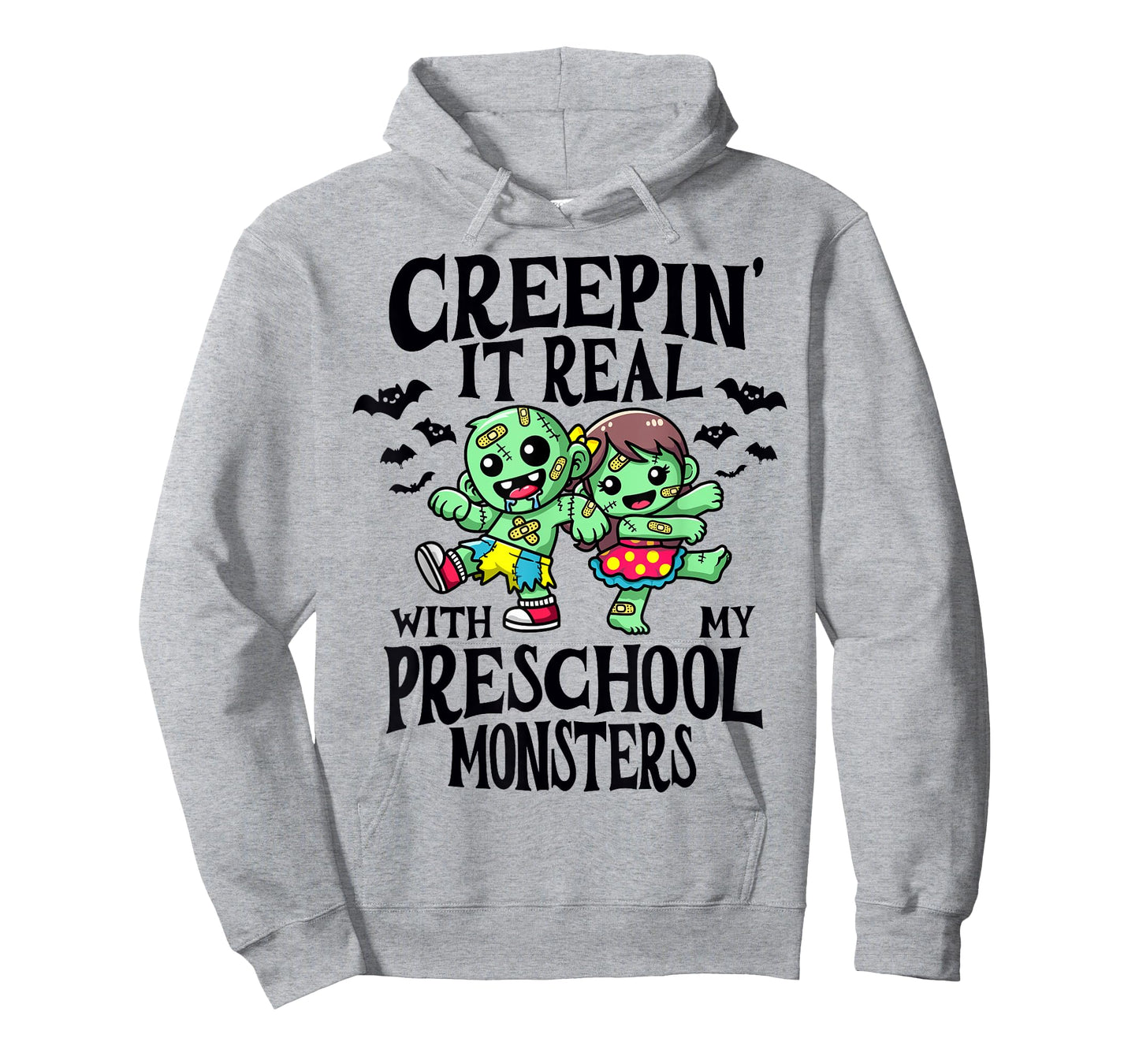 Creepin It Real Monster School Preschool Teacher Halloween T-Shirt