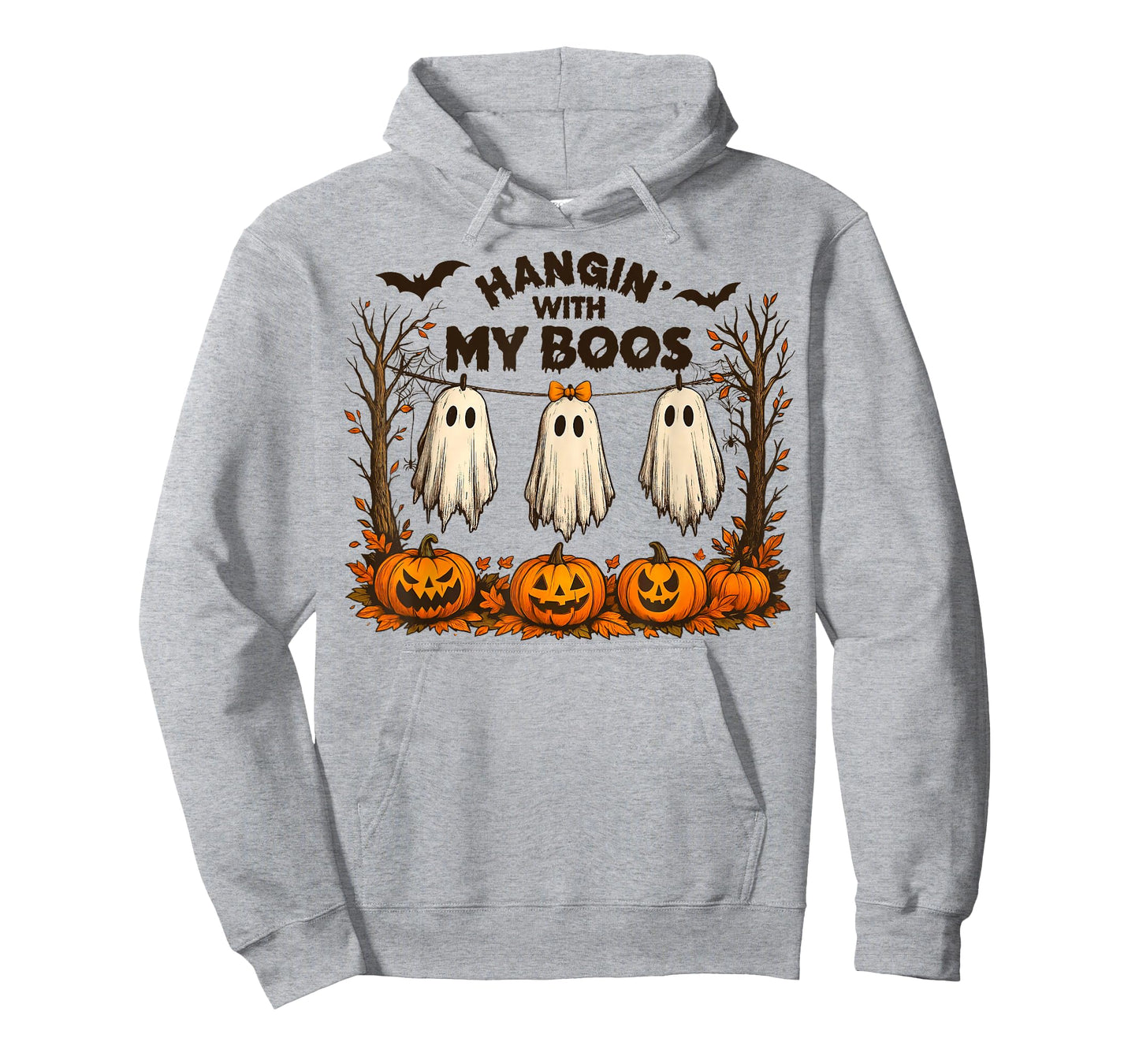 Hangin' with My Boos Funny Hanging Ghosts Spooky Halloween T-Shirt