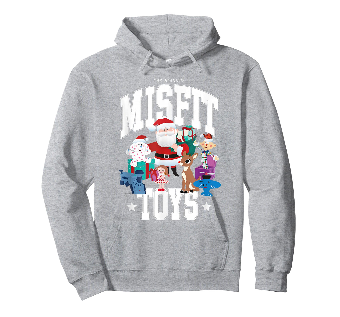 Rudolph Island of Misfit Toys Varsity Style Retro Christmas T-Shirt