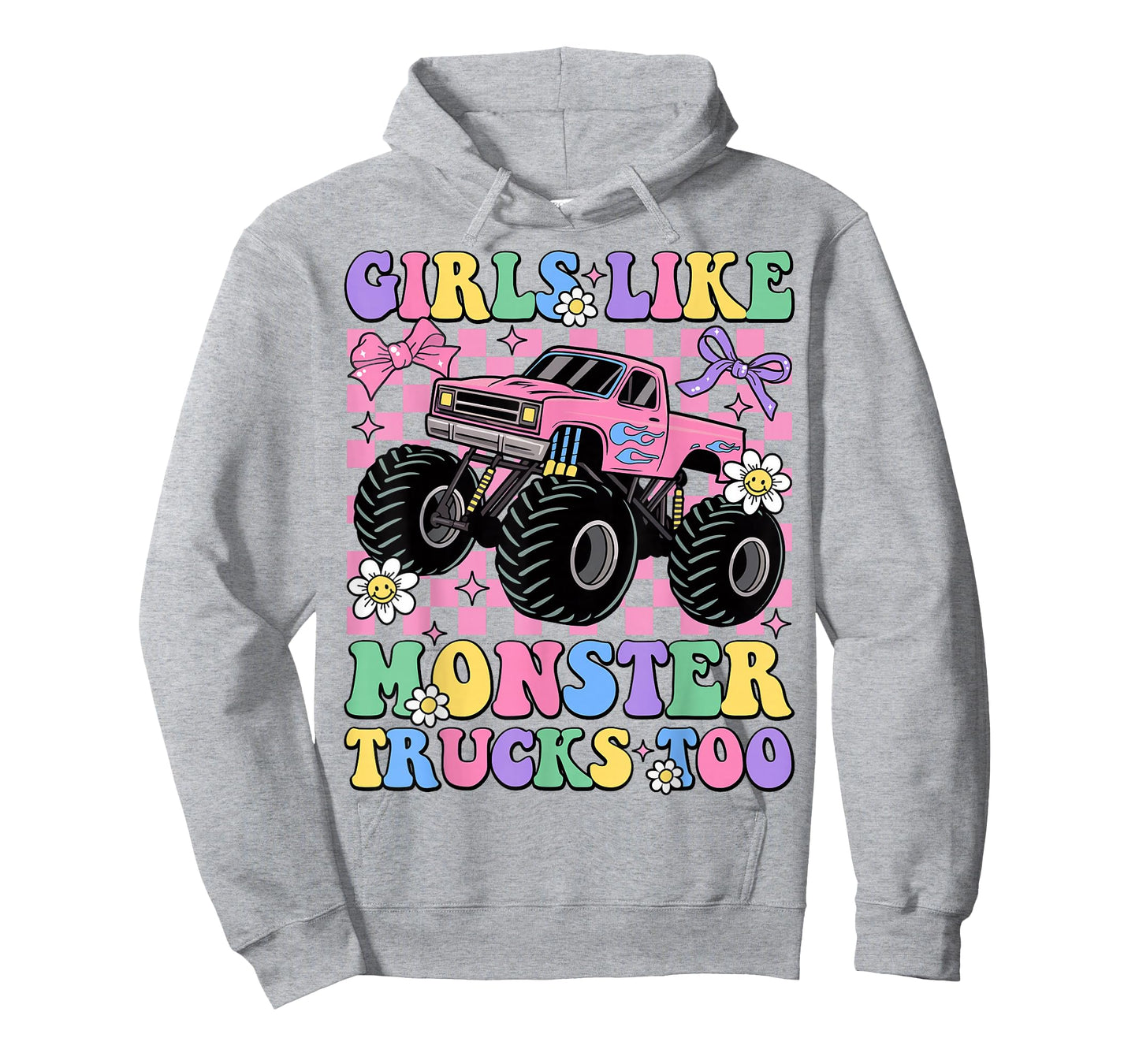 Girls Like Monster Trucks Too Groovy Monster Truck Girls T-Shirt