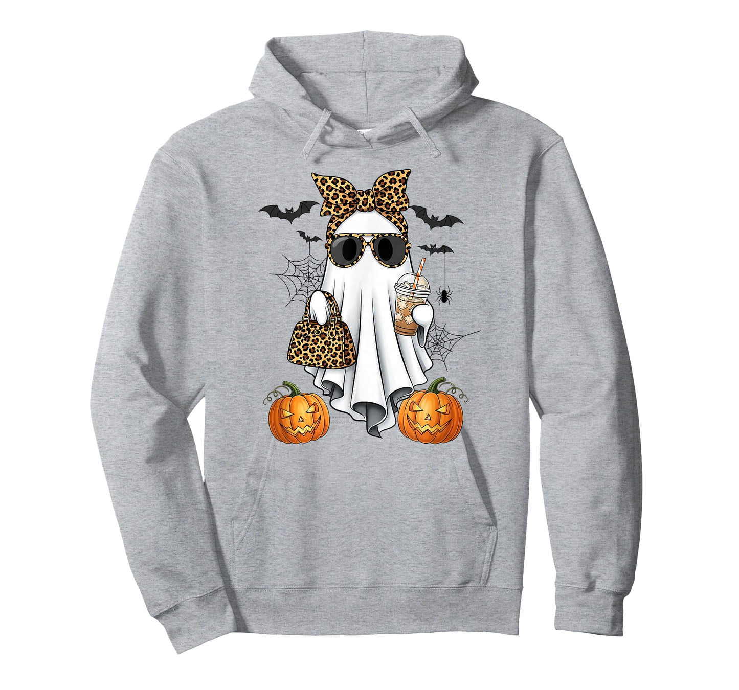 Fancy Leopard Ghost Girl Coffee Halloween Style Bougie Woman T-Shirt