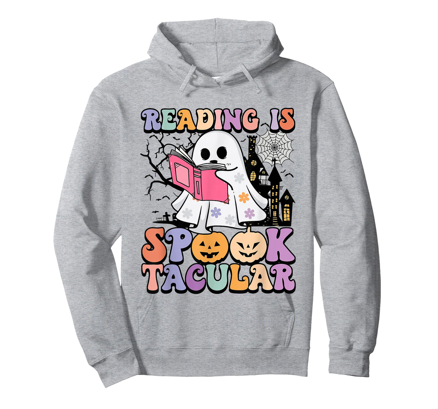 Reading Is Spooktacular Funny Ghost Reading Book Halloween T-Shirt