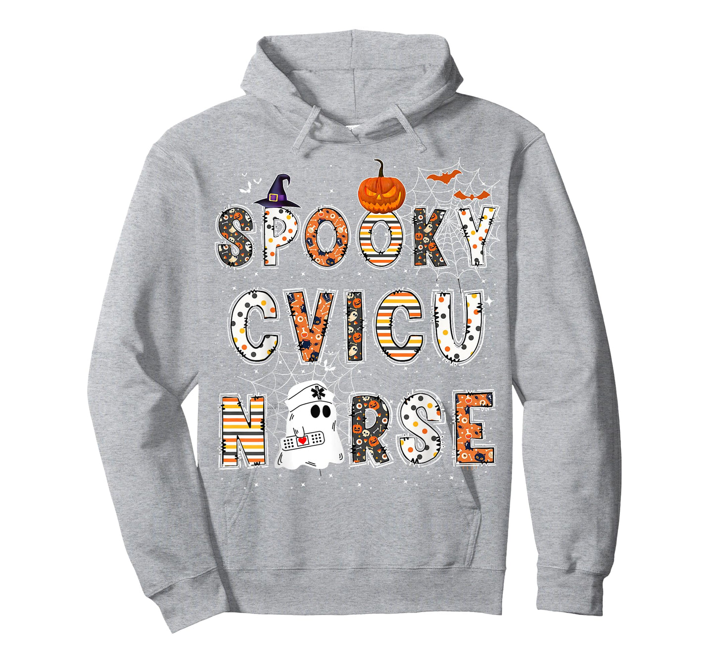 Spooky CVICU Nurse Halloween Costume Cardiovascular Nurse T-Shirt