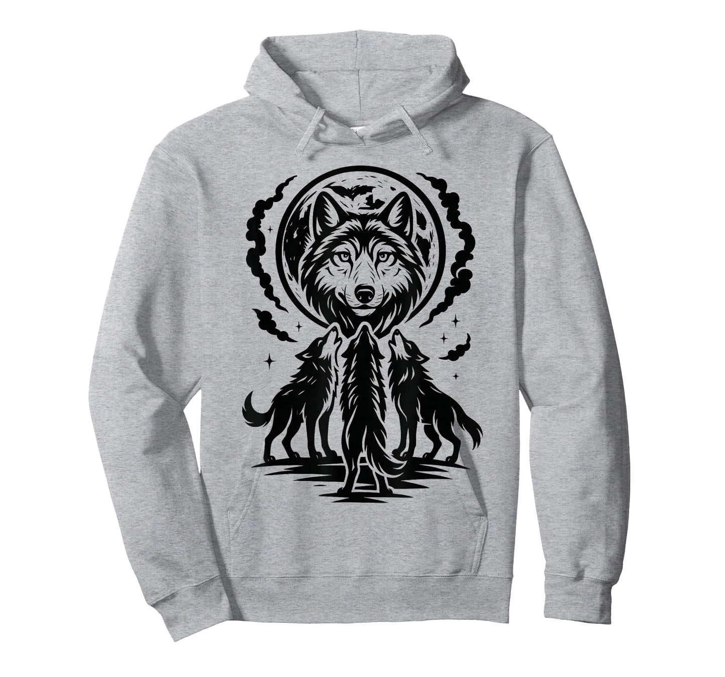 Halloween Wolf Moon Shirt, 3 Wolves Howling At Moon T-Shirt
