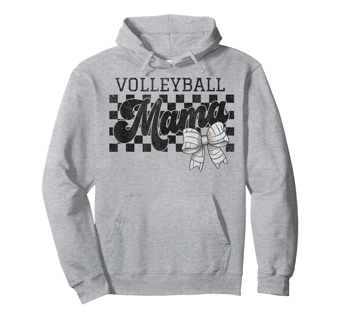 Volleyball Mama Mom Game Day Retro Volleyball Coquette Bow T-Shirt