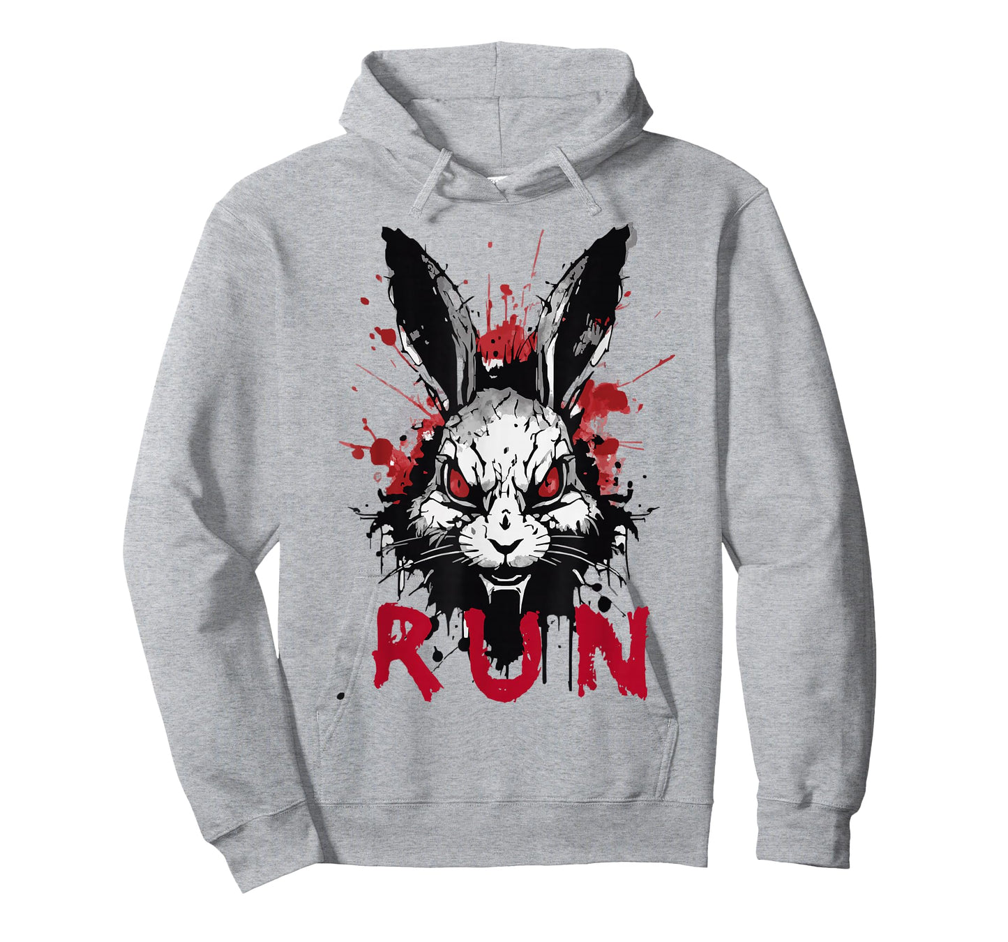 Run Rabbit, Evil Bunny Artwork, Modern Vintage Grunge Anime T-Shirt