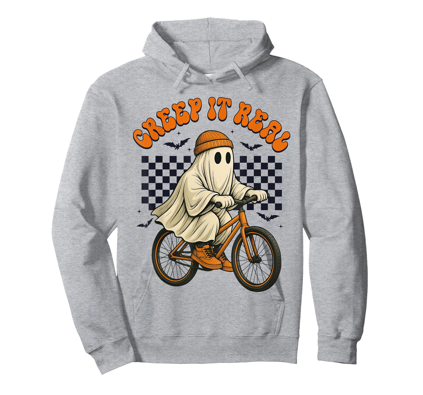 Creep It Real Ghost Riding Bike Halloween Costume T-Shirt