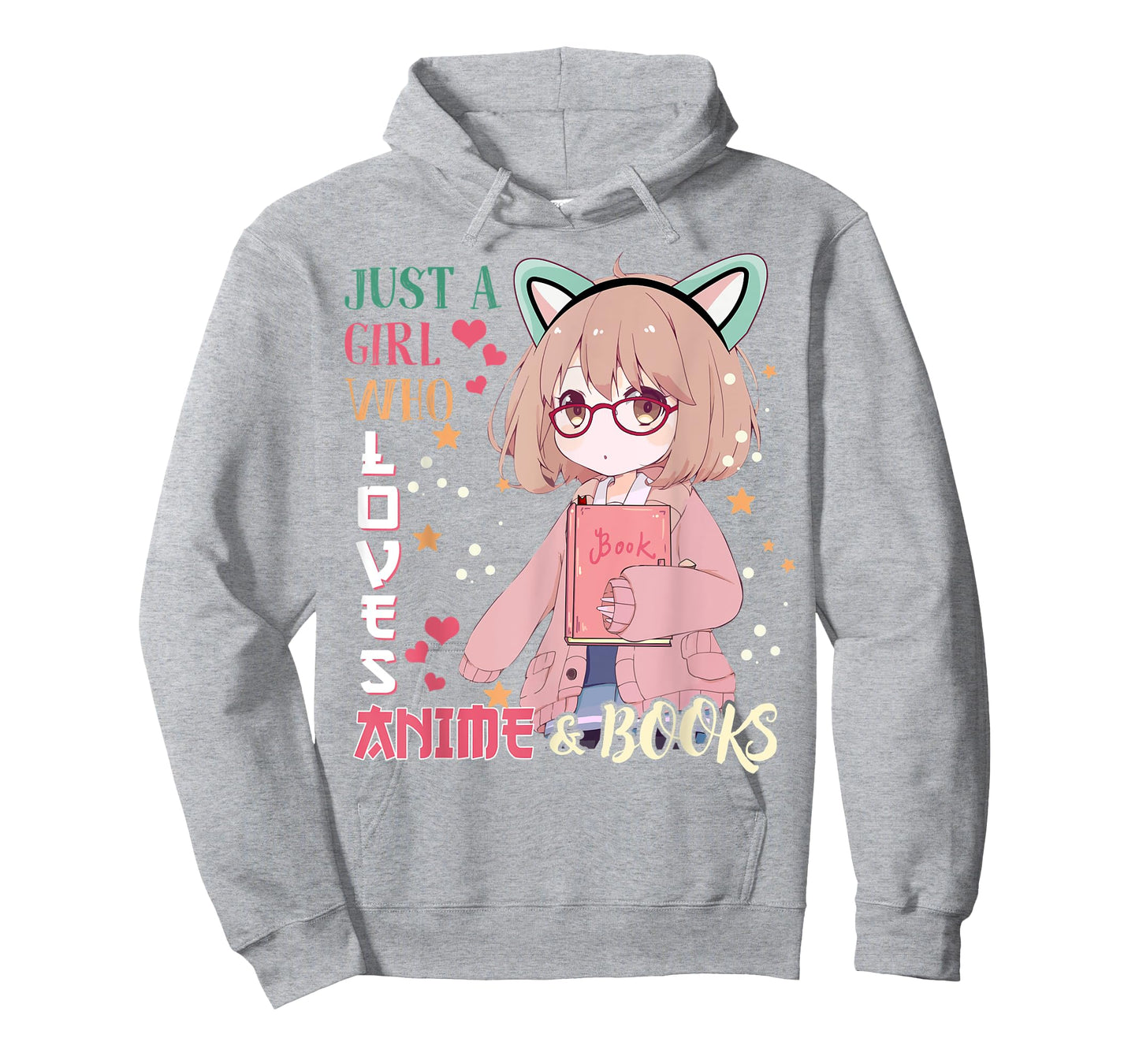Anime-Shirt Just A Girl Who Love Anime & Books Kids Teenage T-Shirt