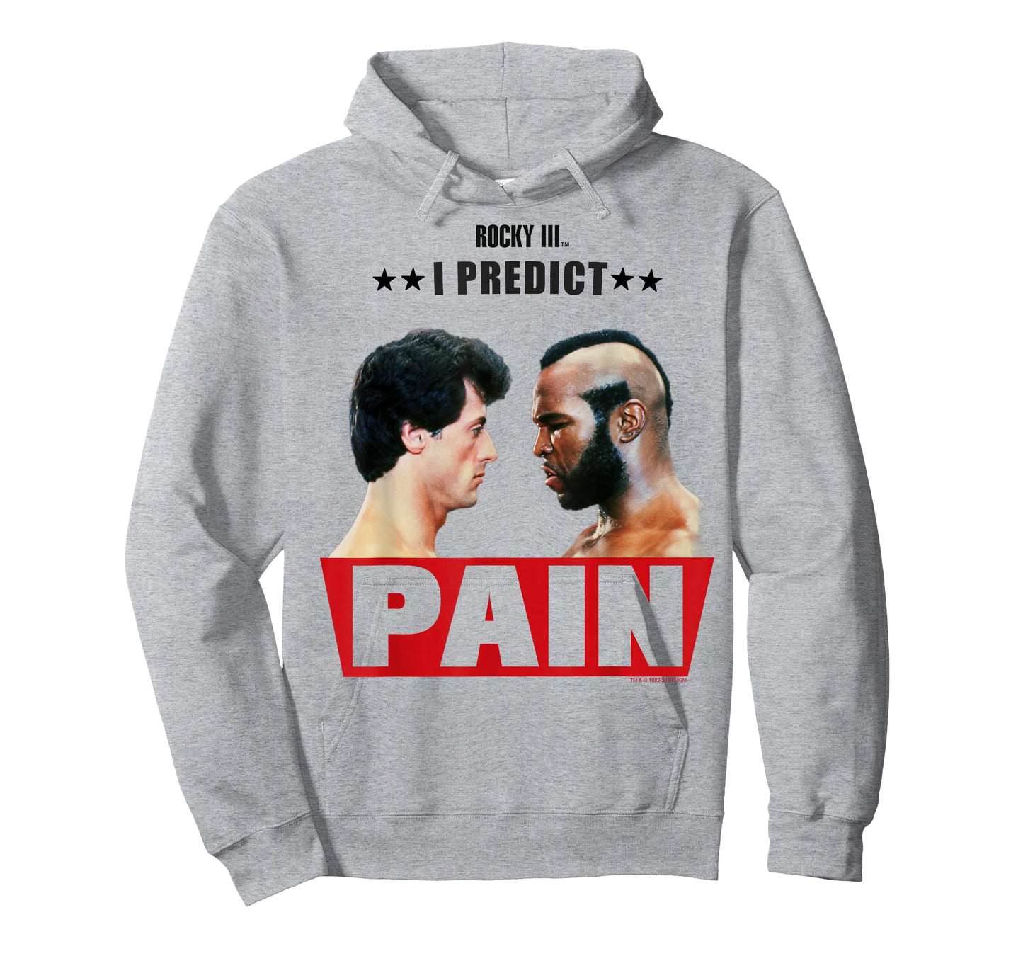 Rocky 3 I Predict Pain Rocky and Clubber Face Off Portrait T-Shirt