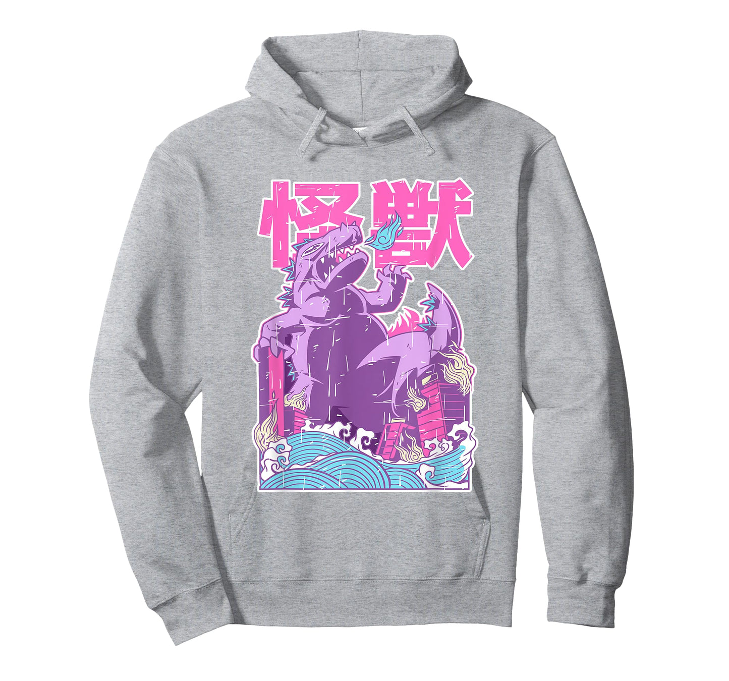 Kaiju Vintage Anime Japanese Monster City Attack Cute Pastel T-Shirt