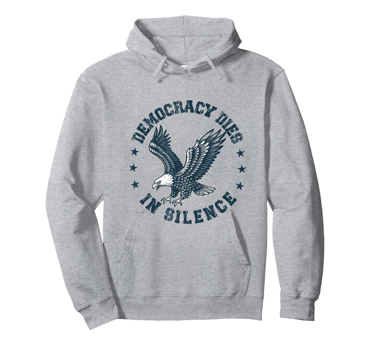 Democracy Dies in Silence American Flag Patriot Constitution T-Shirt