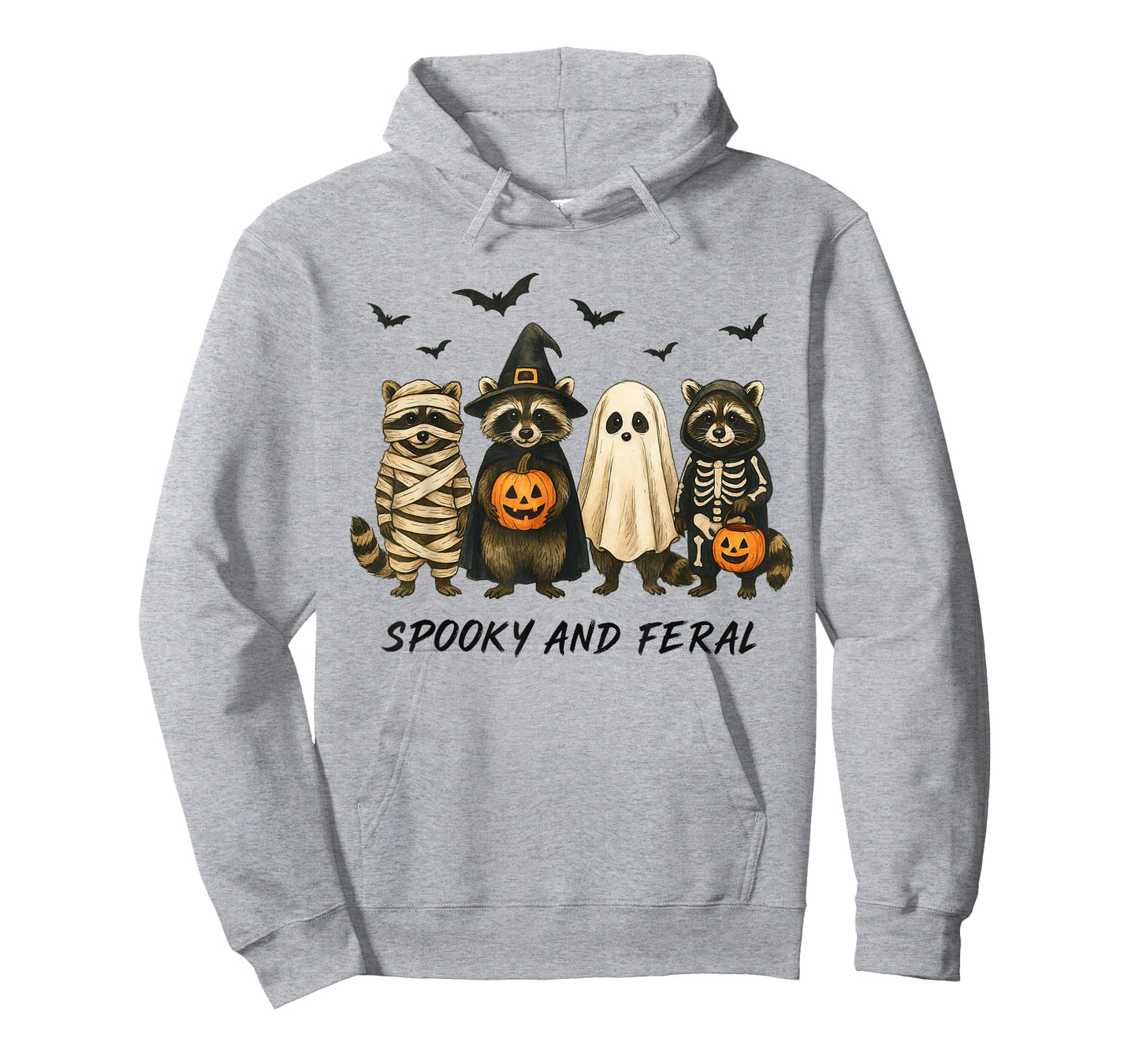 Racoon Halloween Costume Skeleton Ghost Witch Horror T-Shirt