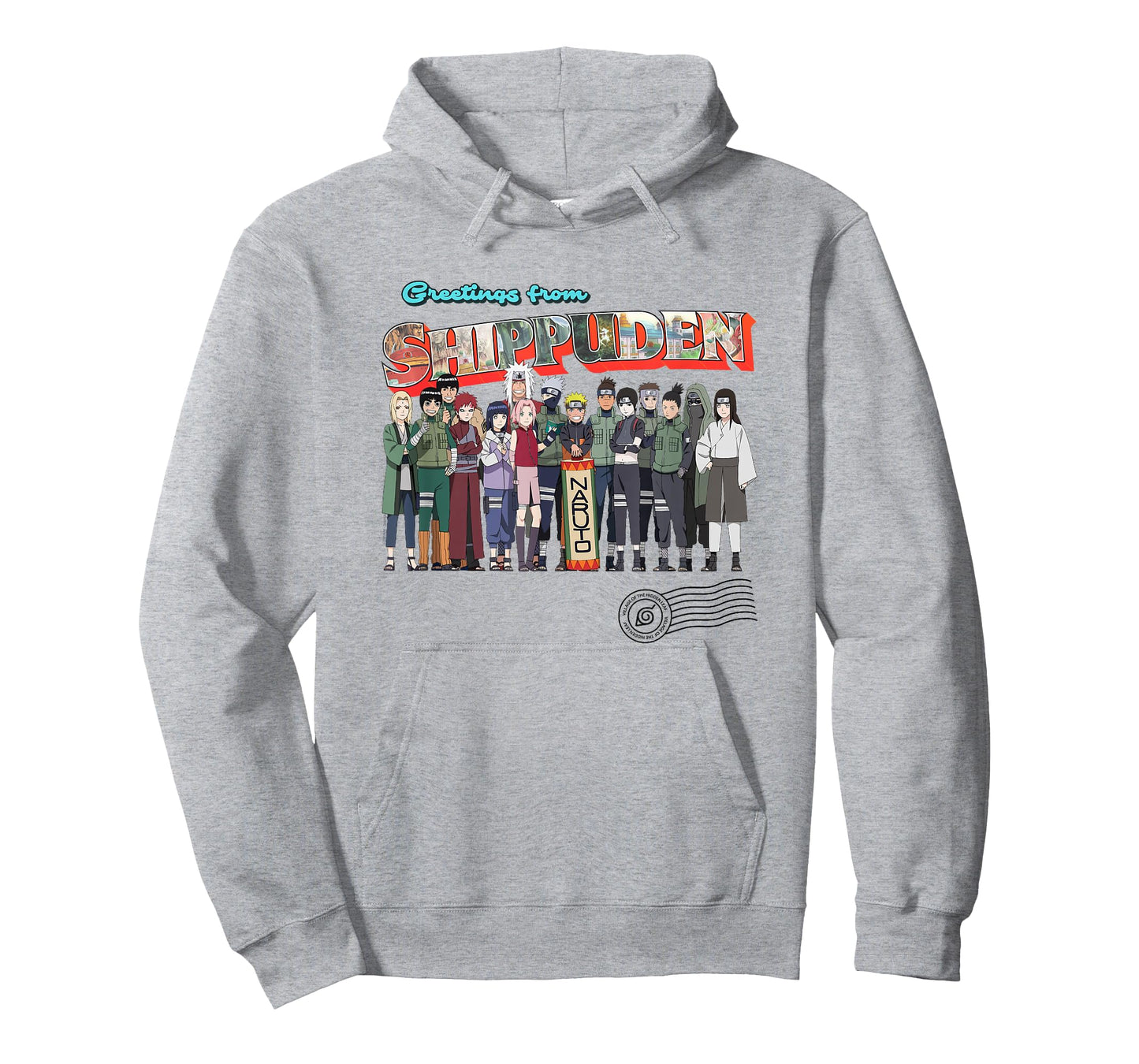 Naruto Shippuden Greetings Hidden Leaf Destination Anime T-Shirt