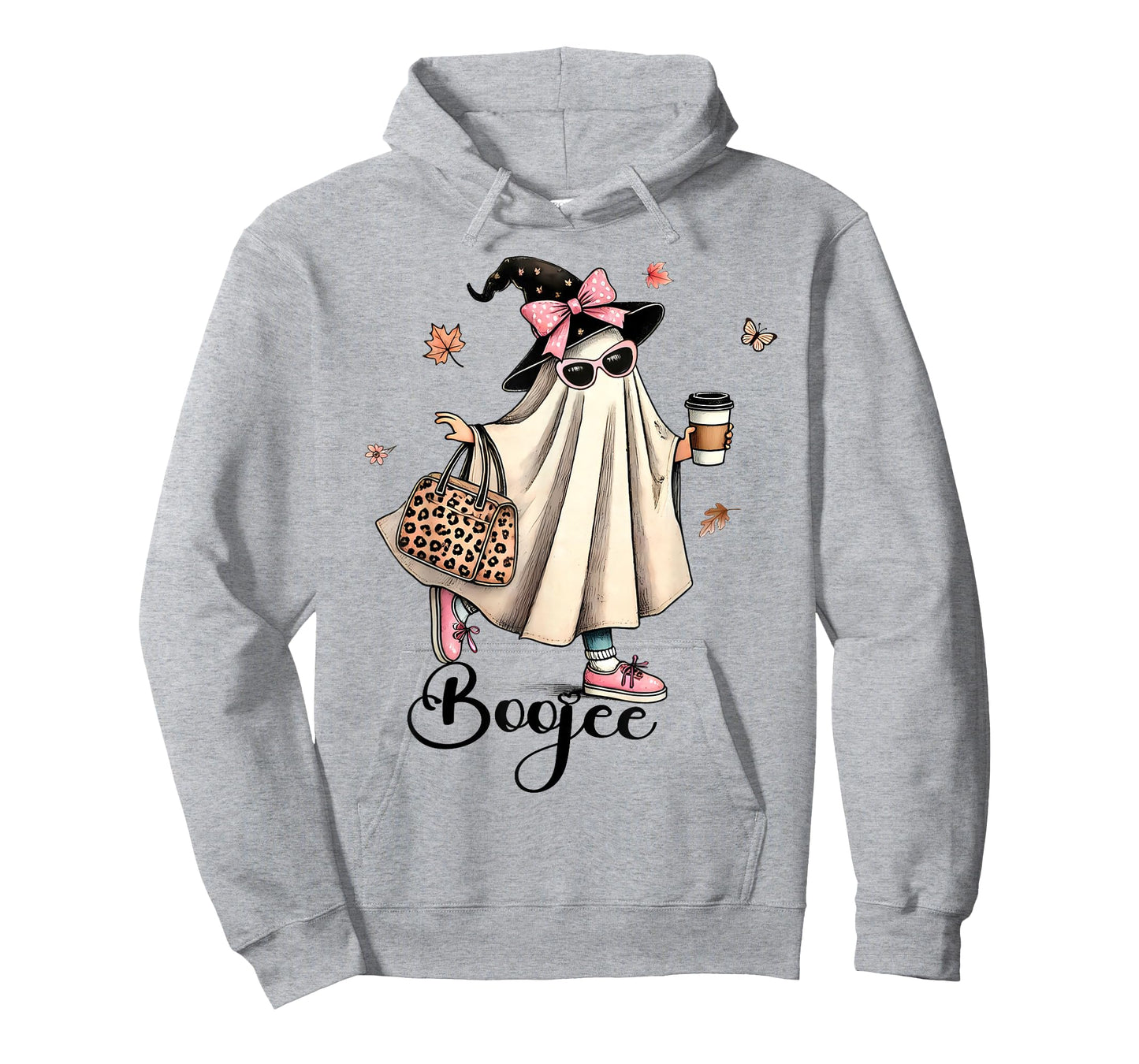 Boo Jee Ghost Ice Coffee Coquette Bow Halloween Women Girl T-Shirt