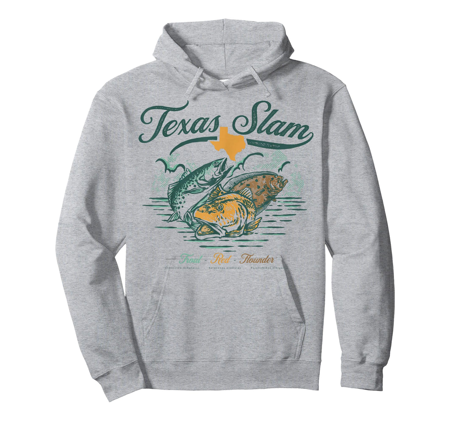 Gulf Coast Fishing Texas Slam - Trout Red Flounder T-Shirt