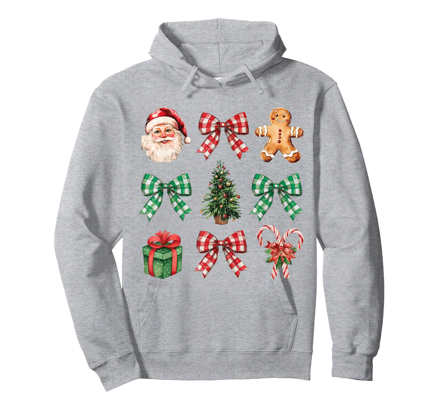 Coquette Bow Christmas Tree Santa Gingerbread Candy Cane T-Shirt