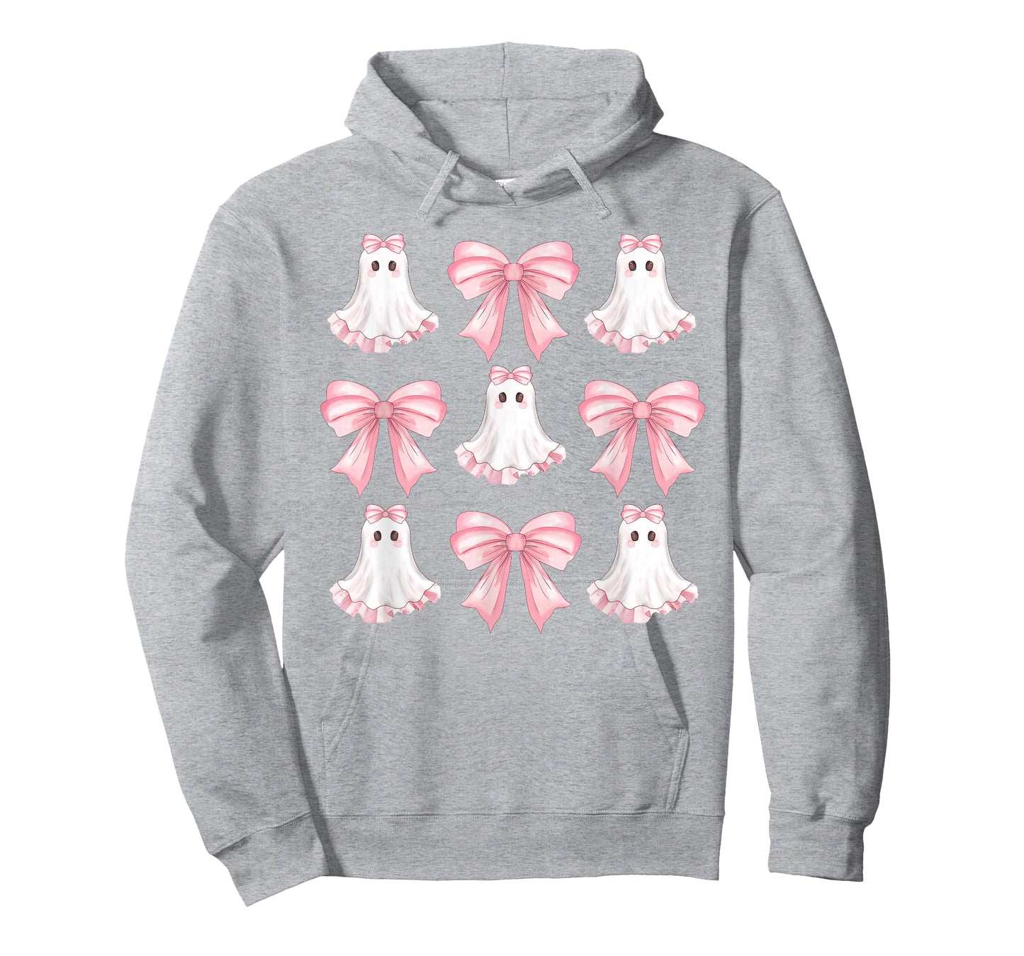 Pink Coquette Bow Ghost Halloween Girls Teens Kids Women T-Shirt