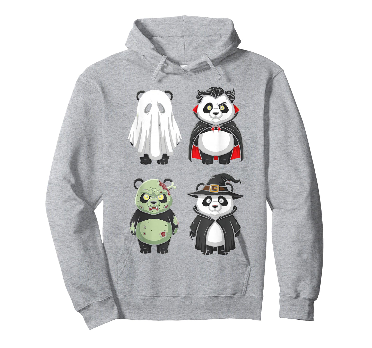 Cute Halloween Panda Costumes Ghost Vampire Zombie Witch T-Shirt