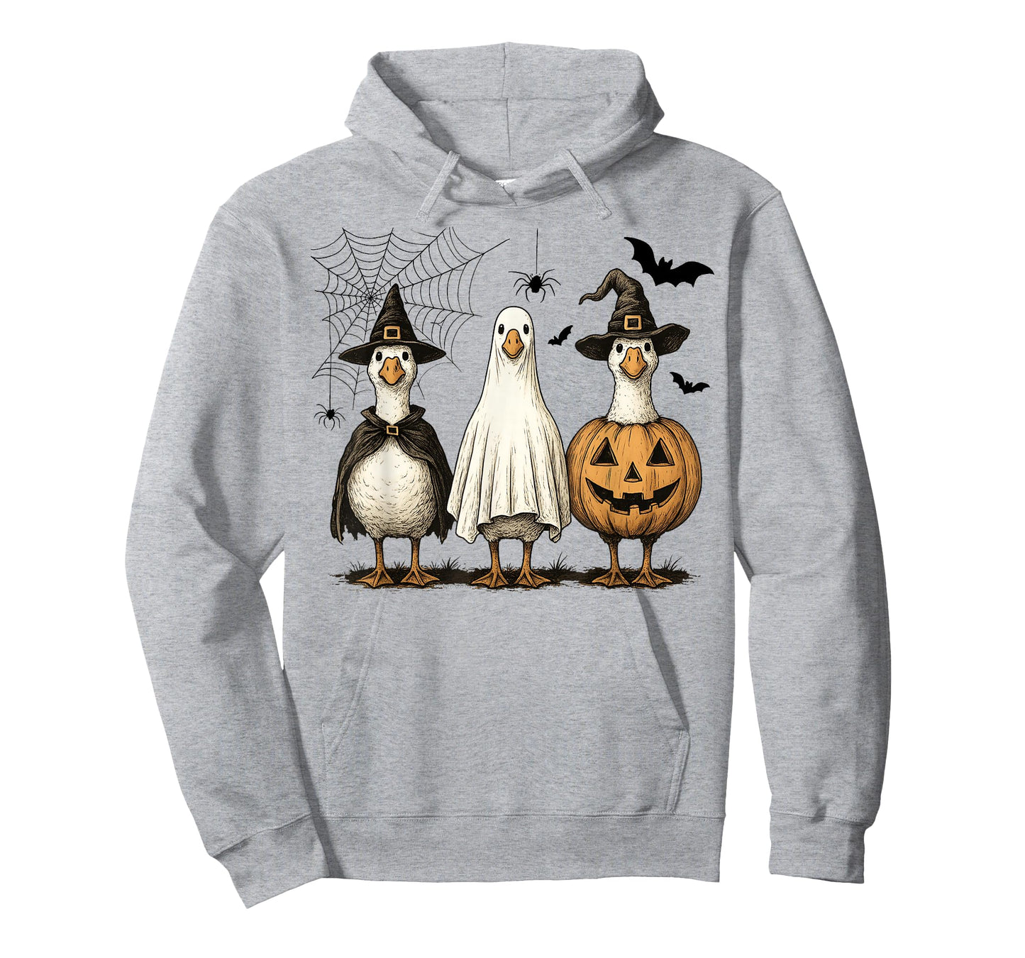 Spooky Goose Halloween Ghost Witch Pumpkin Costume Party T-Shirt