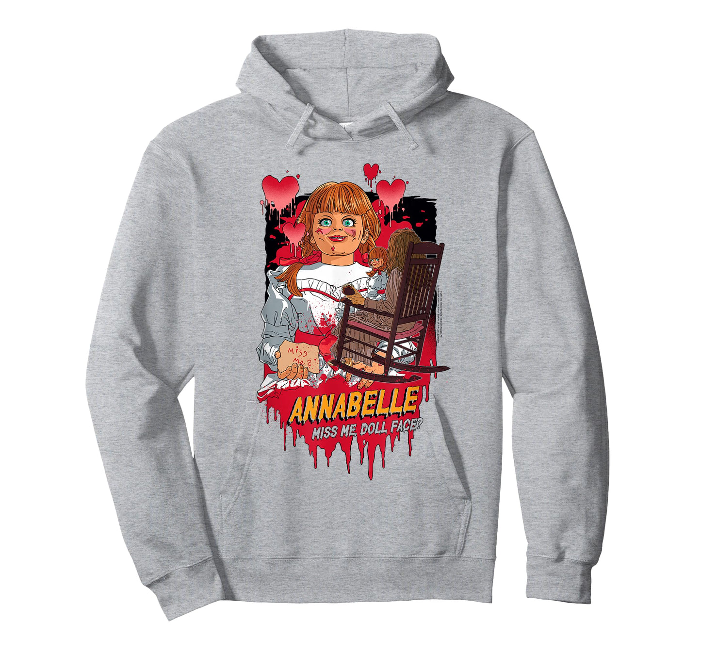 Annabelle Miss Me Doll Face? Illustrated Horror Movie T-Shirt