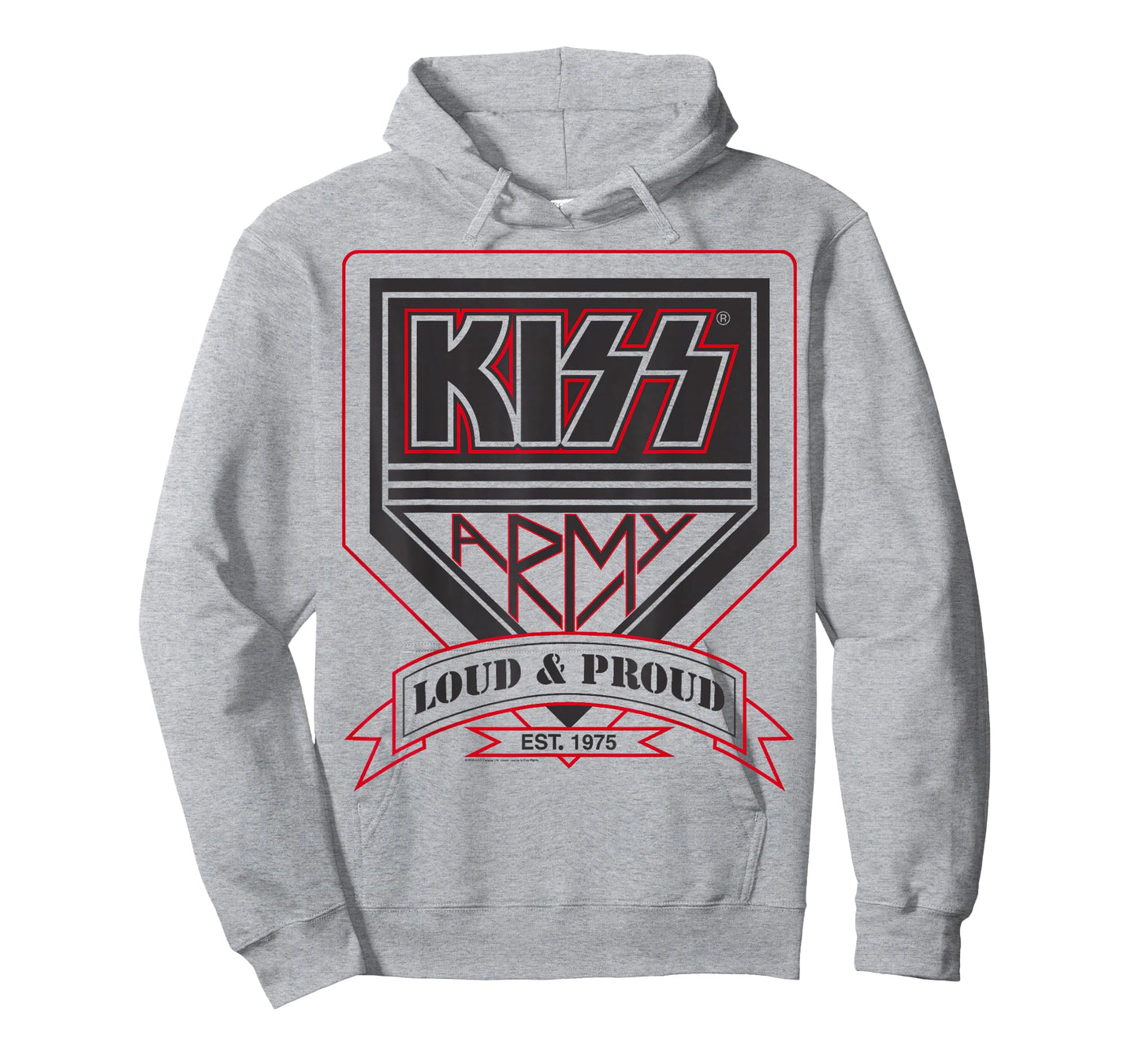 KISS - Official KISS Kollection T-Shirt, Unisex-Adults, Short Sleeve, T-Shirt, Military Green, Small