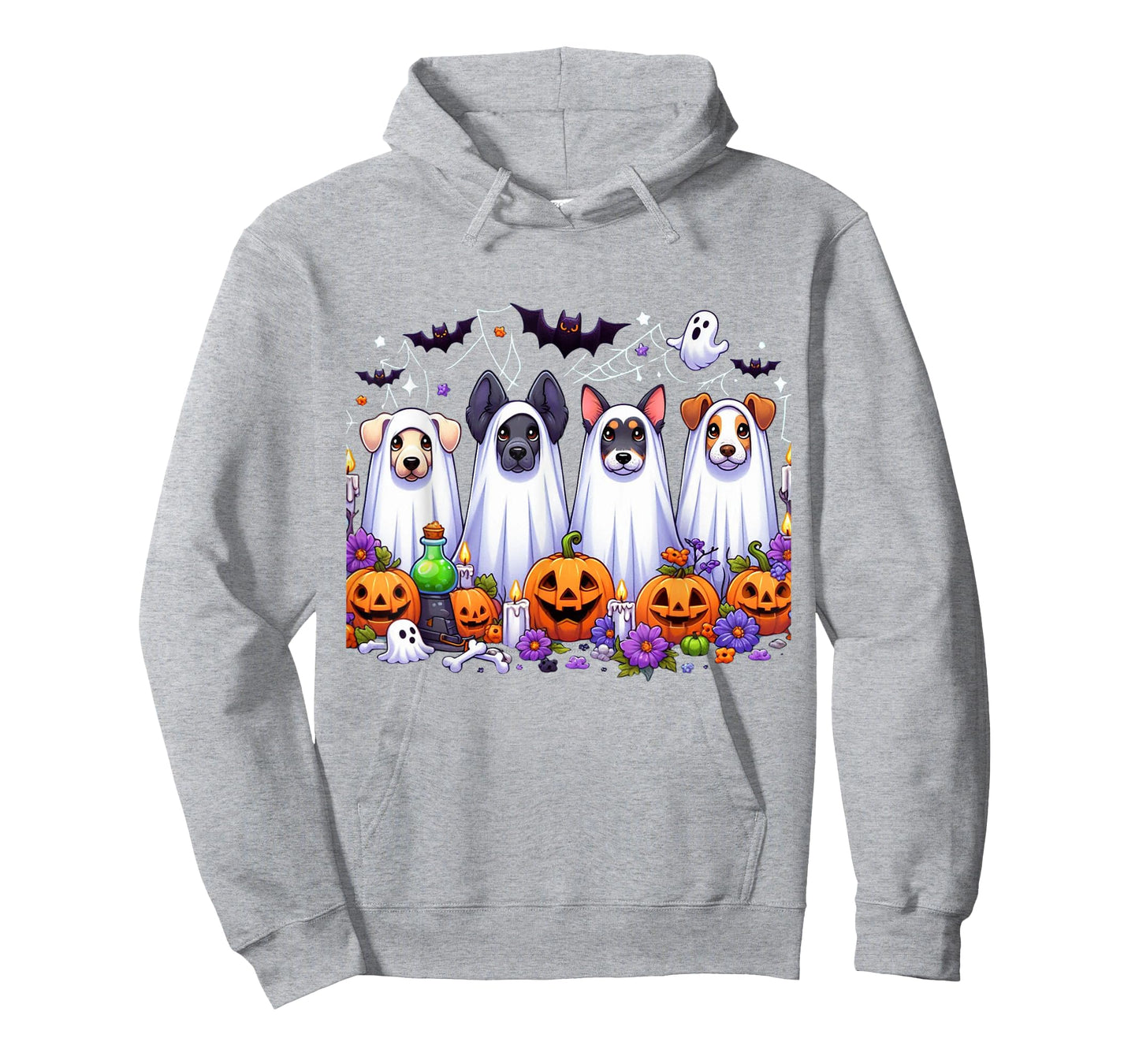 Dog Ghost Cute Dog Dressed As Ghost Funny Halloween Dog T-Shirt