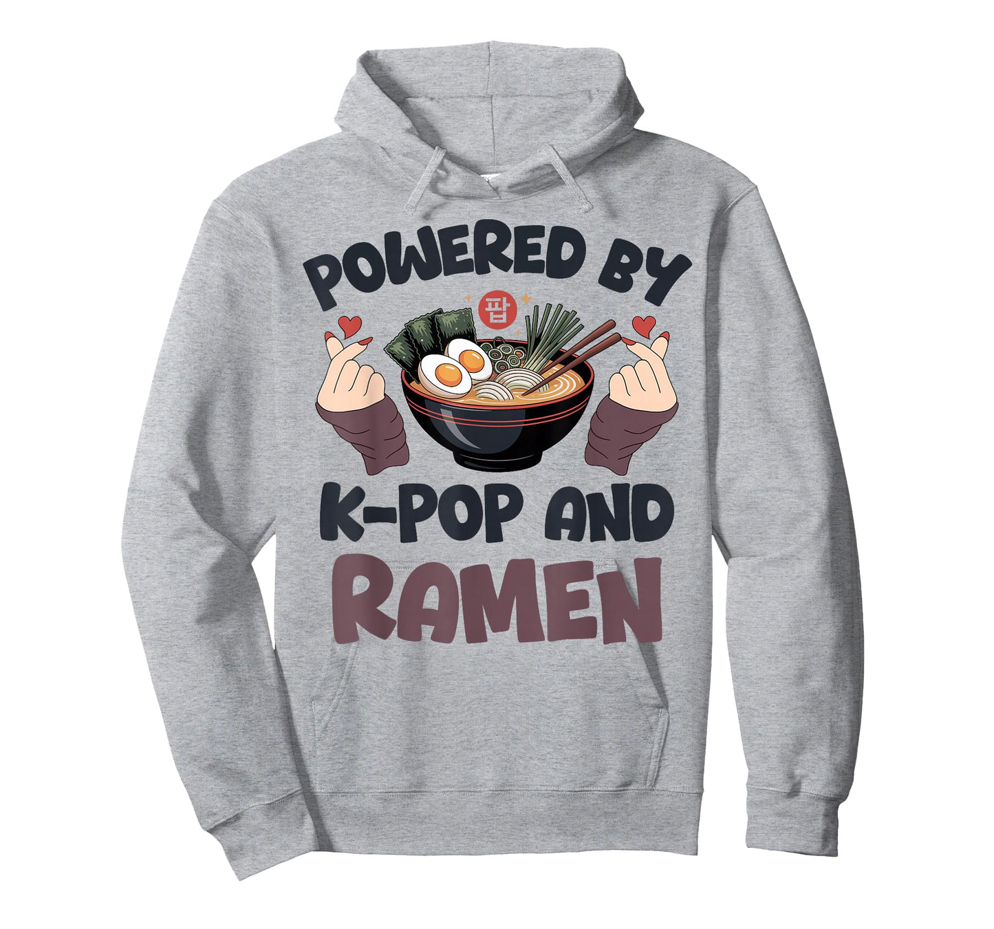 Ramen Kpop Powered by Ramen & K-Pop Heart K Pop T-Shirt