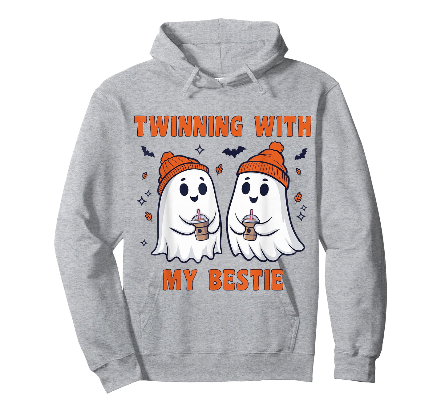 Twinning With My Bestie Ghost Coffe Lover Friends Halloween T-Shirt