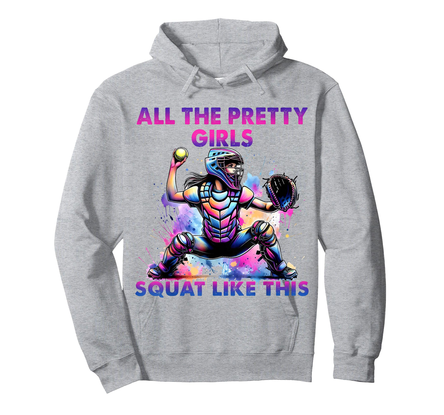 All The Pretty Girls Squat Funny Like This Softball Catcher T-Shirt