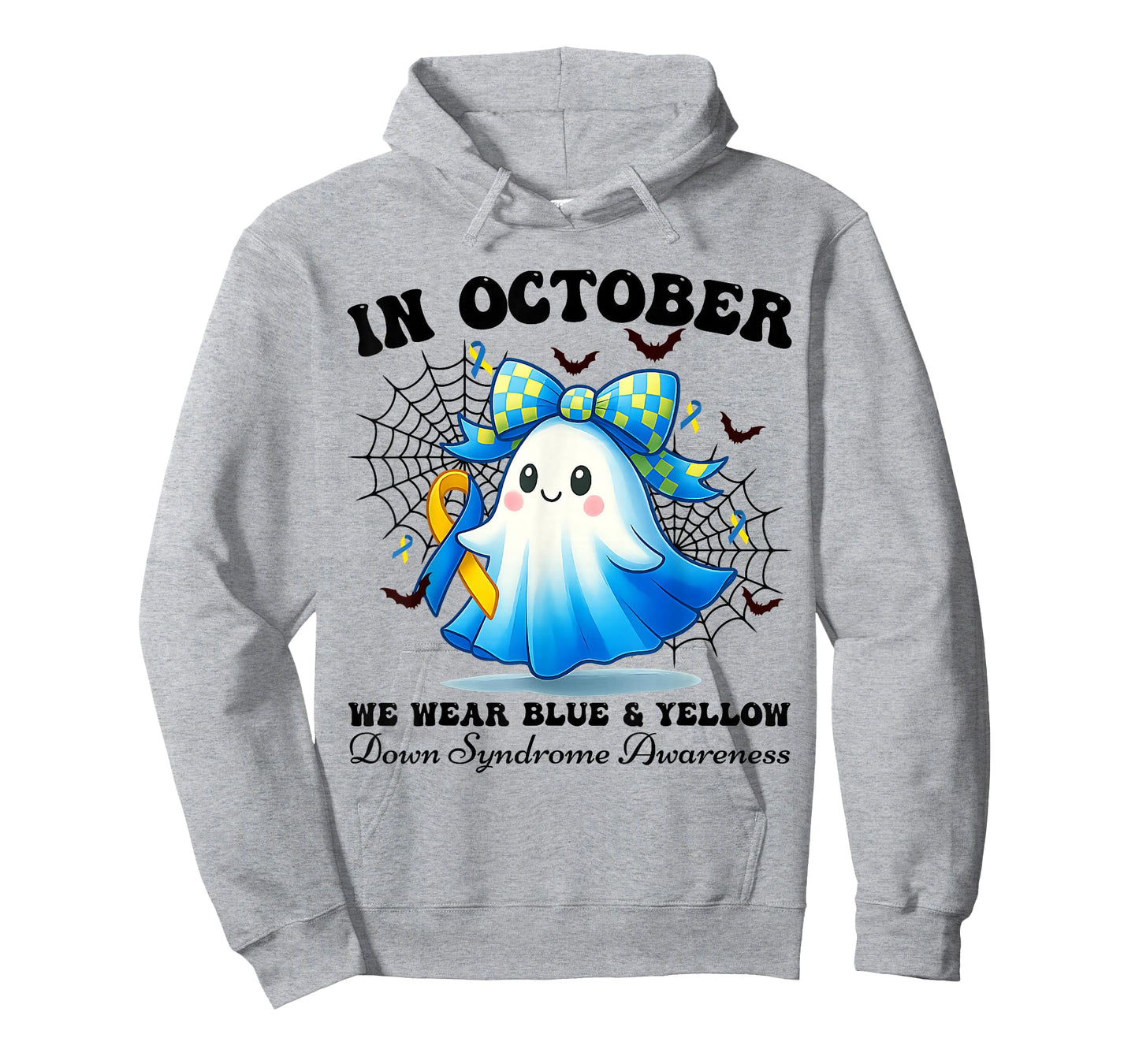 in October We Wear Blue and Yellow Down Syndrome Awareness T-Shirt