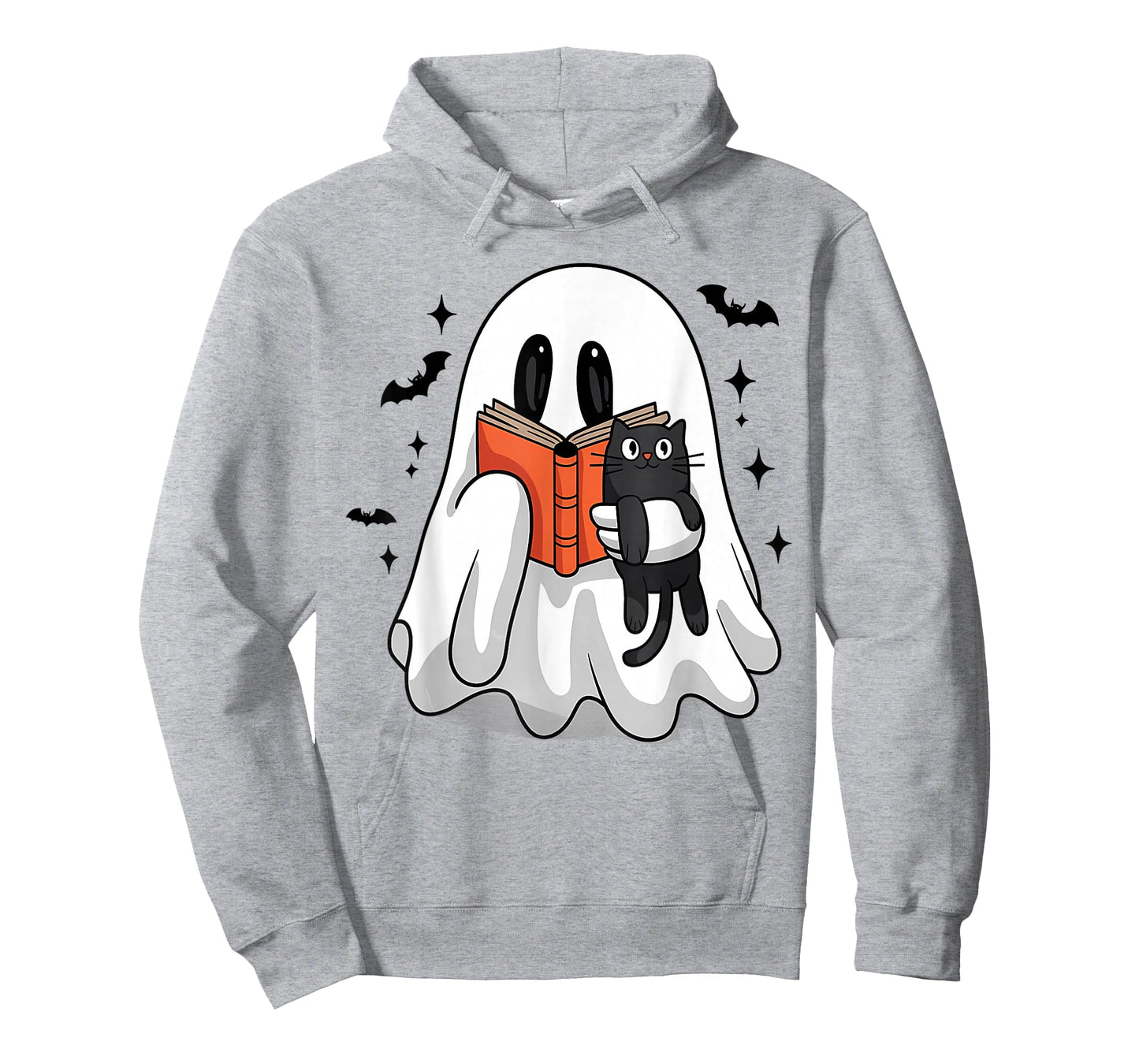 Cute Halloween Ghost Reading Book T-Shirt