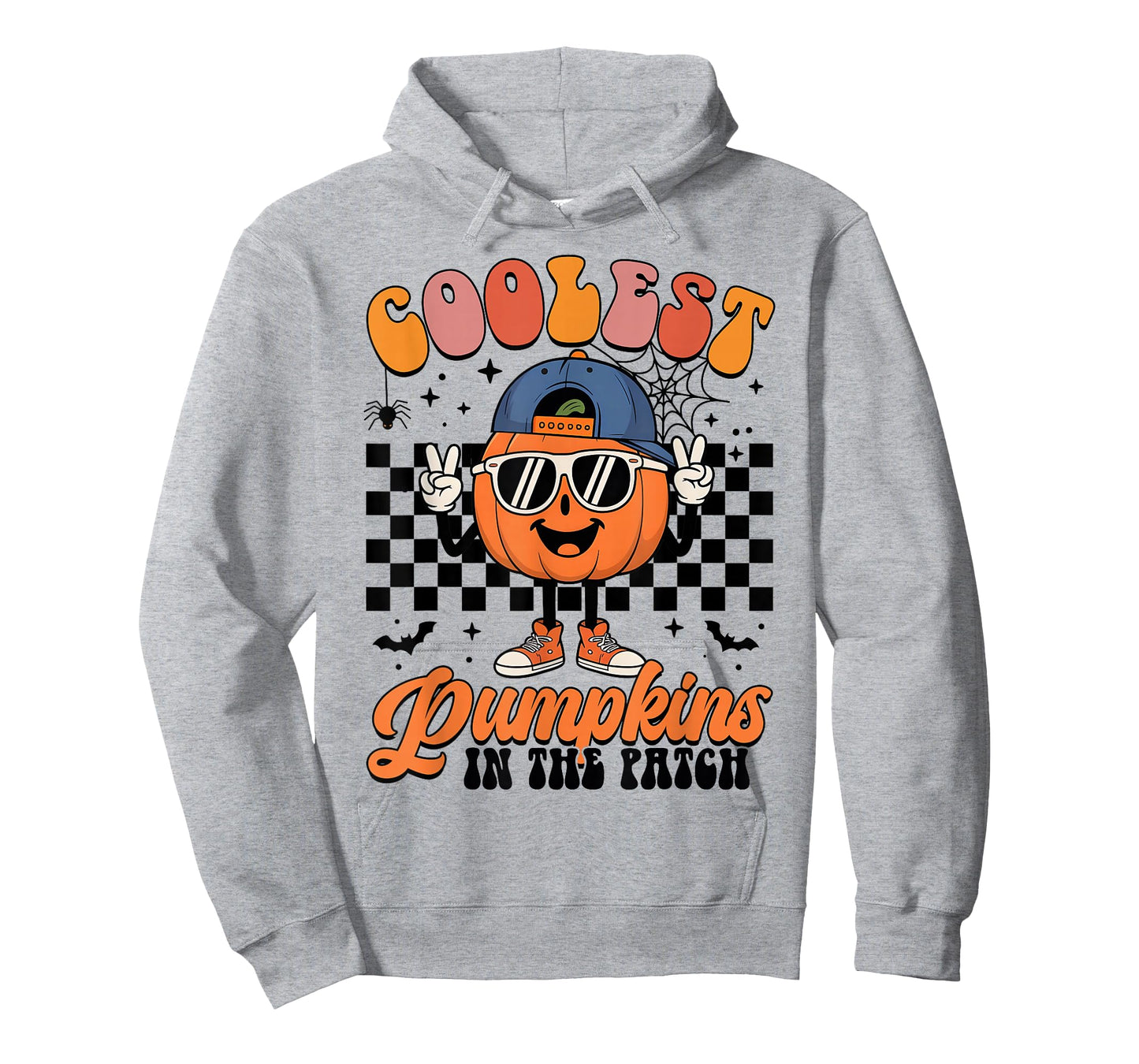 Coolest Pumpkin In The Patch Groovy Halloween Mens Boys Kids T-Shirt
